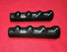 2 Bike Bicycle Black Smooth Hand Grips Molded  - 7/8" X  4.5 Inches Long