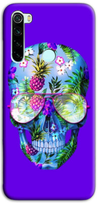 Mixroom - Cover Custodia Back case In TPU Silicone Morbida Per Xiaomi Redmi Note 8 (prima edizione) Fantasia Teschi Colorati M588
