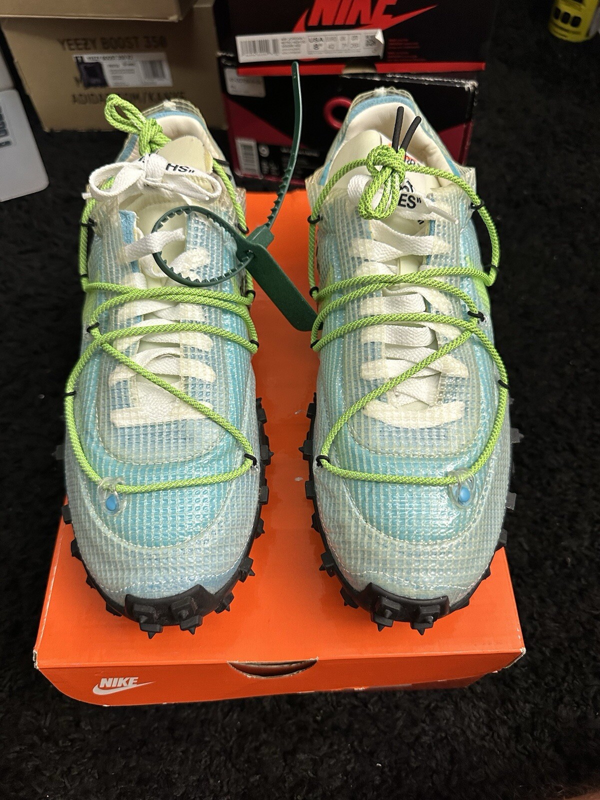 OFF WHITE X NIKE Nike Off White x Waffle Racer Vivid Sky taglia 9 5 uomo 11 W bianco sporco