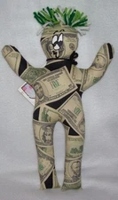 Handmade Money/Dollar Bills Dammit Doll w/ short hair~Unique Gift idea