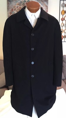 Nordstrom Mens Loro Piana Storm System Black Coat Sz 44 46 R MINT! | eBay