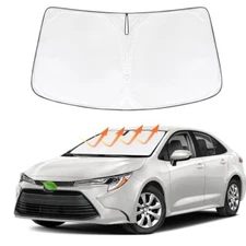 Windshield Sun Shade Compatible with Toyota Corolla 2020-2025 Updated Foldable