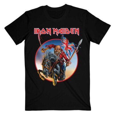 Offiziell lizenziertes Iron Maiden Maiden England Euro Tour 2013 schwarzes Herren T-Shirt