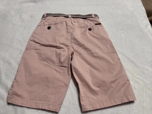 Zara Boys Pink/mauve Shorts Navy Braided Belt. Size 8 9. EUC. So Cute - Picture 4 of 6