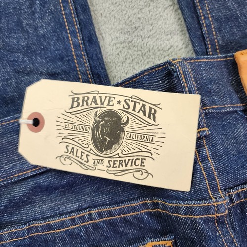 Brave Star Selvage Jean Mens 30X32 Blue RegularTaper Golden Handshake Cone Denim - Picture 17 of 24