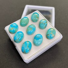  WHOLESALE NATURAL BLUE MOHAVE TURQUOISE CABOCHON OVAL SHAPE LOOSE GEMSTONE