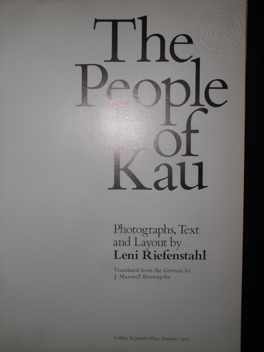 People of Kau by Leni Riefenstahl~large Hbdj, UK Pressing