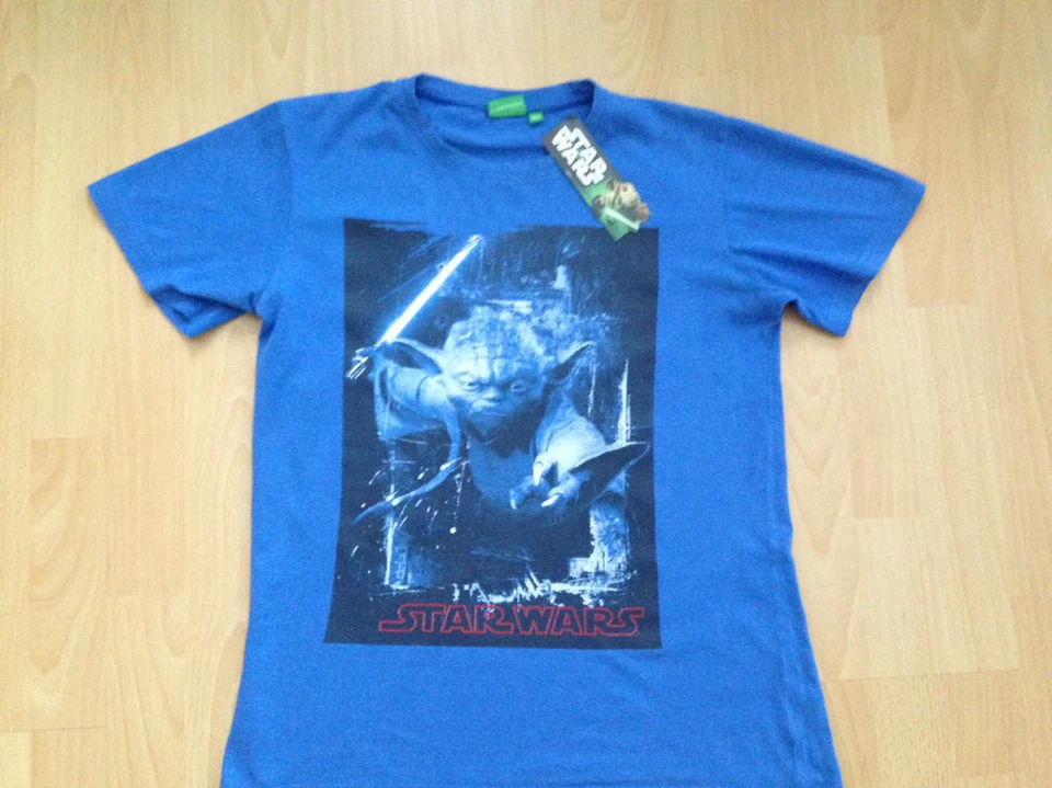 NEU Star Wars Yoda T-Shirt Gr. 164 Jedi Meister blau - Bild 1 von 1