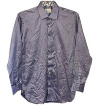 Ted Baker Endurance Long Sleeve Button Up Dress Shirt Flip Cuff Size 15.5 32/33