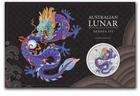 2024 Australia 1 oz Silver Colorized Lunar PURPLE Dragon in Card *SEE PHOTO*