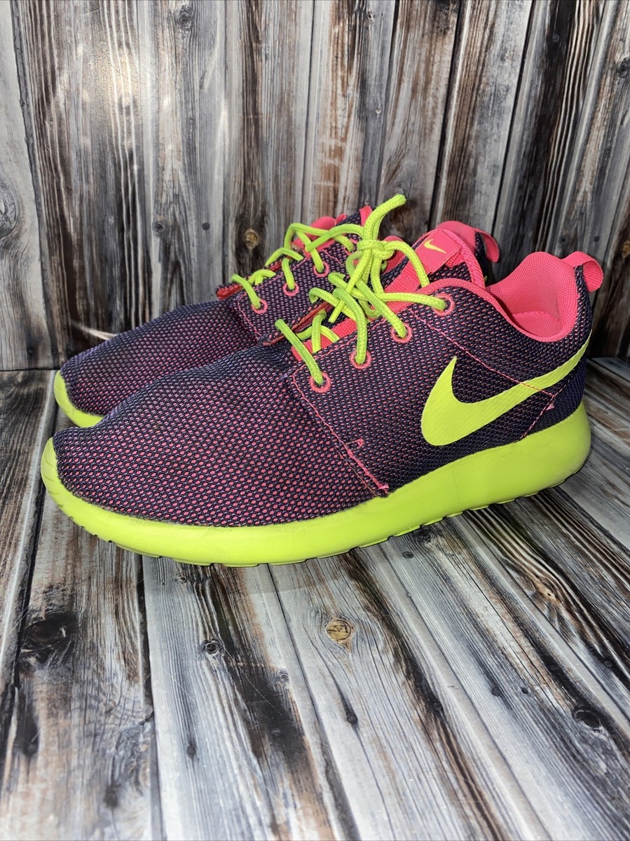Nike Rosherun Shoes Womens Size Athletic Running Neon 511882-678