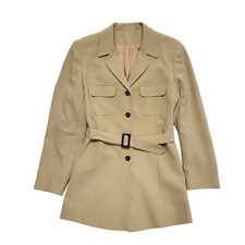 Richards  Vintage 80s Beige Belted Short Trench Coat Women's Size 12