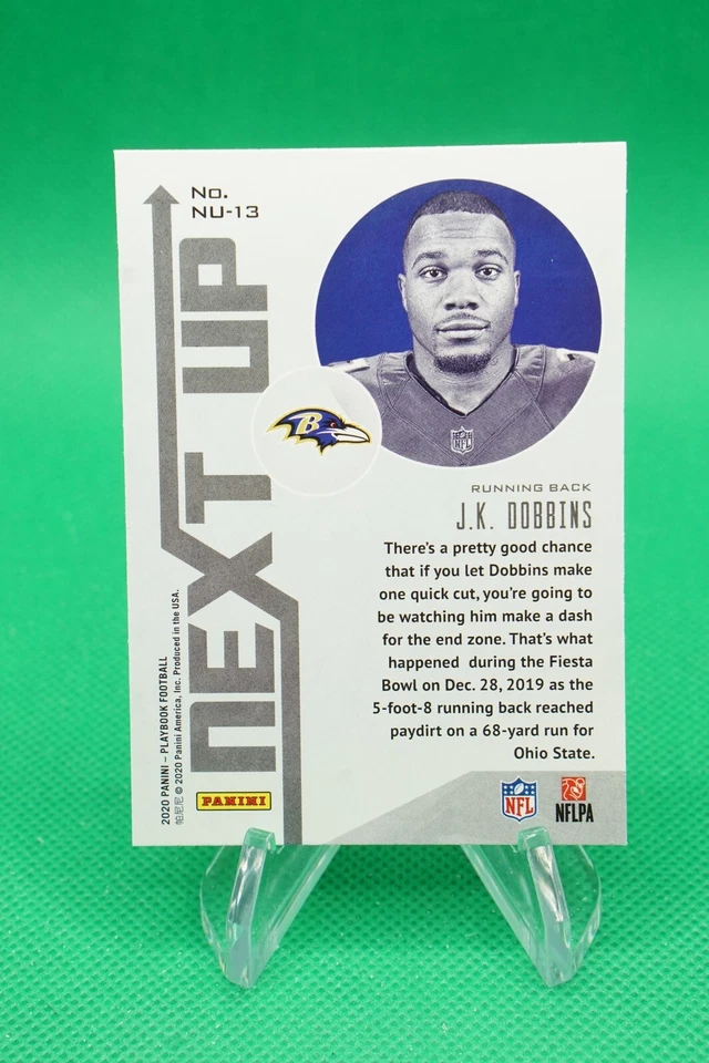(2 Cards) 2020 Playbook Next Up #13 J.K. Dobbins Baltimore Ravens JM9 - Image 4 of 4