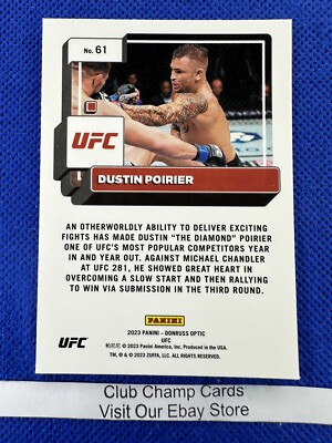 2023 #61 Dustin Poirier Panini Donruss Optic UFC | eBay