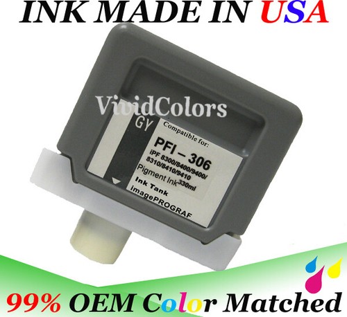 VividColors Compatible ink cartridge PFI306 Gray for Canon ipf8400 - Picture 2 of 2