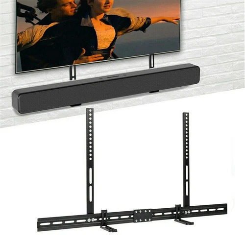 Adjustable TV Wall Bracket Soundbar Mount Holder Sound Bar Speaker Rack Universa - Picture 1 of 12