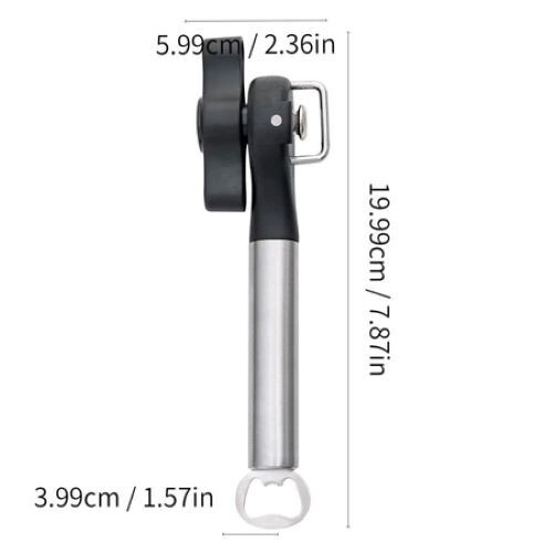 2 in 1 Can Opener & Bottle Opener Stainless Steel Heavy Duty Handheld - 1 Pcs - Picture 2 of 8