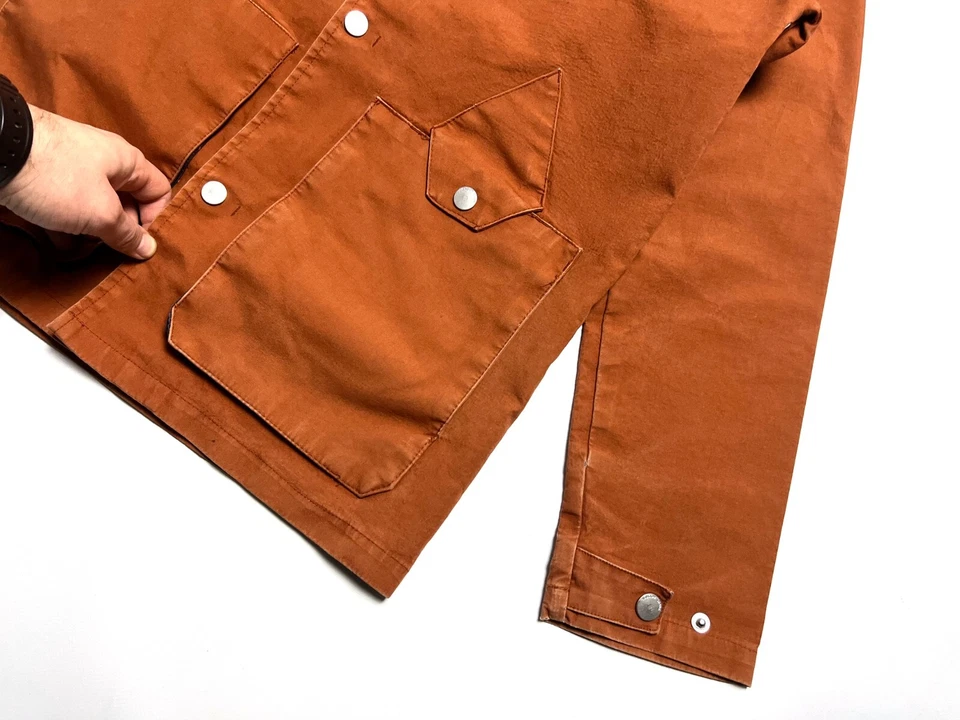 CASUAL Men's Volcom Storken Orange Cotton Hooded Jacket - S - Image 3 of 4