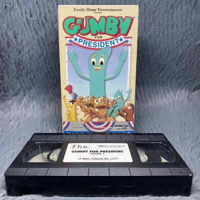 Gumby For President VHS Tape 1987 FHE Movie Animated Cartoon