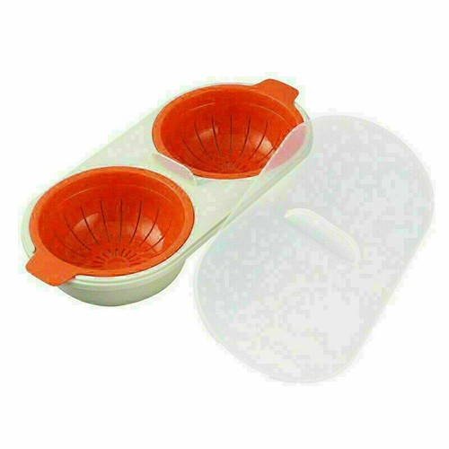 Microonde Doppia Tazza Perfetto Uova Cacciatore Senza BPA Pentole Cuociuova Vaporiera - Foto 13 di 14