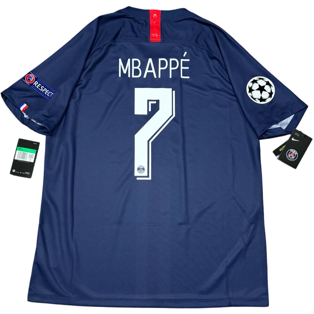 2019/20 PSG Home UCL Jersey #7 Mbappe XL Paris Saint Germain 2019/20 PSG Home UCL Jersey #7 Mbappe XL Paris Saint Germain