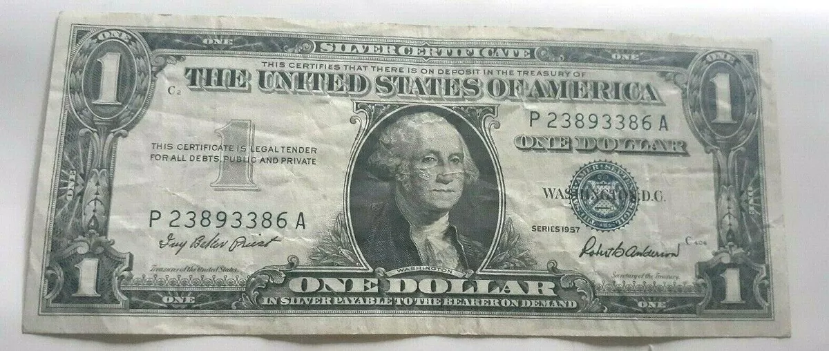 1957 one dollar sale bill