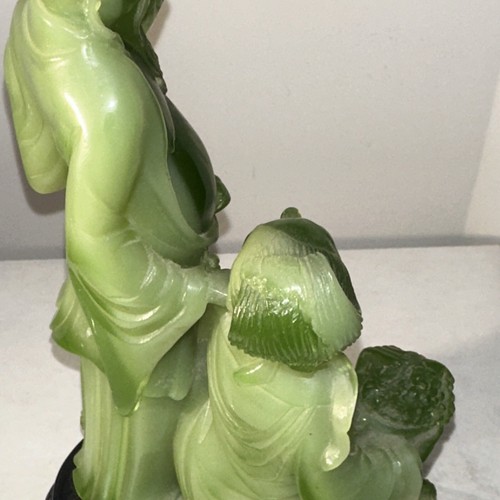 Vintage Chinese Jade Statue of Man & Woman (R) - Foto 6 di 6