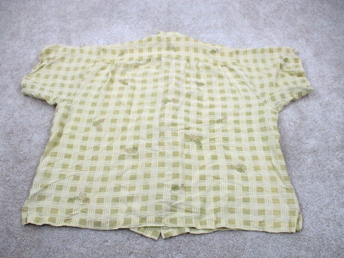 Kahala Shirt Men 2XL XXL Yellow Linen Rayon Hawaiian Floral Casual Button Up - Picture 6 of 10