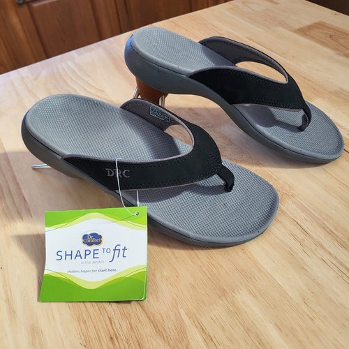 ๐ผ Dr. Comfort Shannon Women's Orthotic Support Sandals Black - 7 Shape To Fit