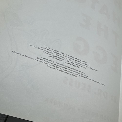 Horton Hatches The Egg By Dr. Seuss 1940/1968 Hardcover - Picture 10 of 13