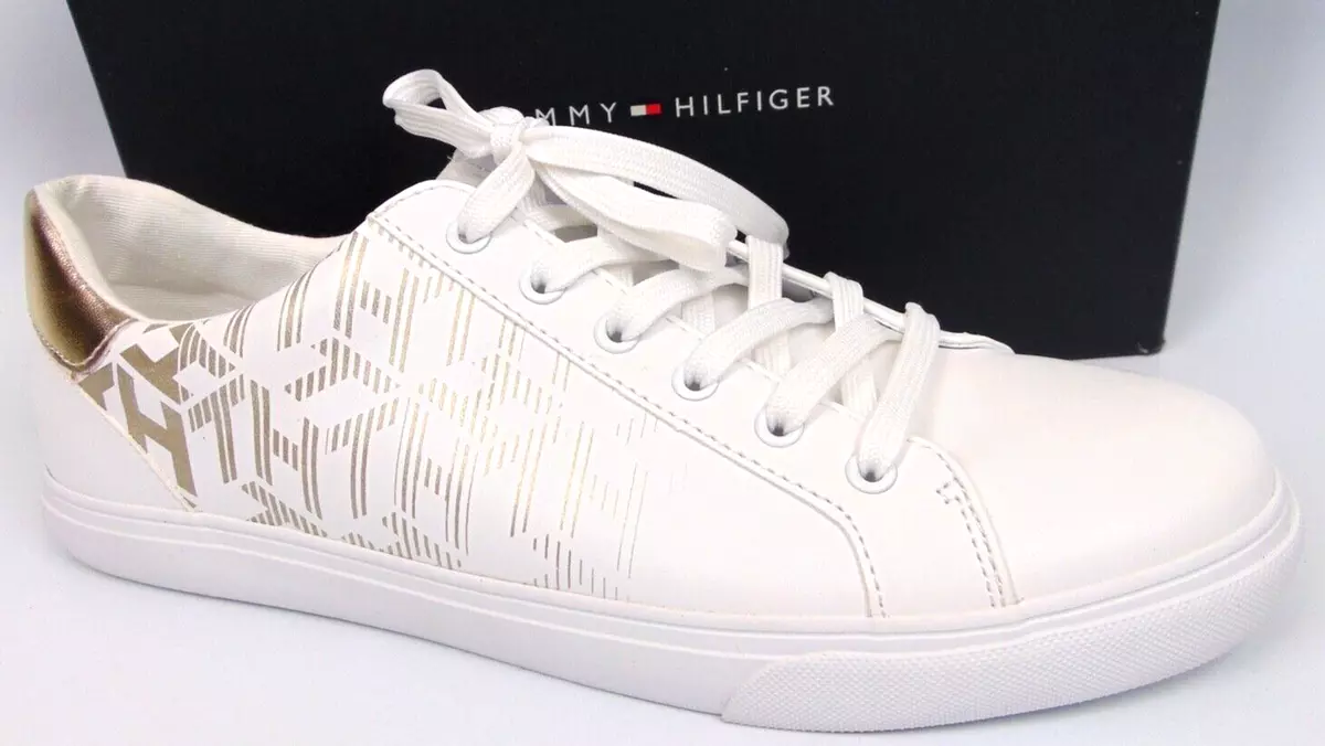 Tommy Hilfiger Womens Loura3 Lace Up Sneaker Casual Shoes Size 11.0 M White  NEW | eBay