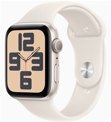 Apple Watch SE 2. Generation 44mm GPS Alu Sportarmband Polarstern M/L, 19% MwSt