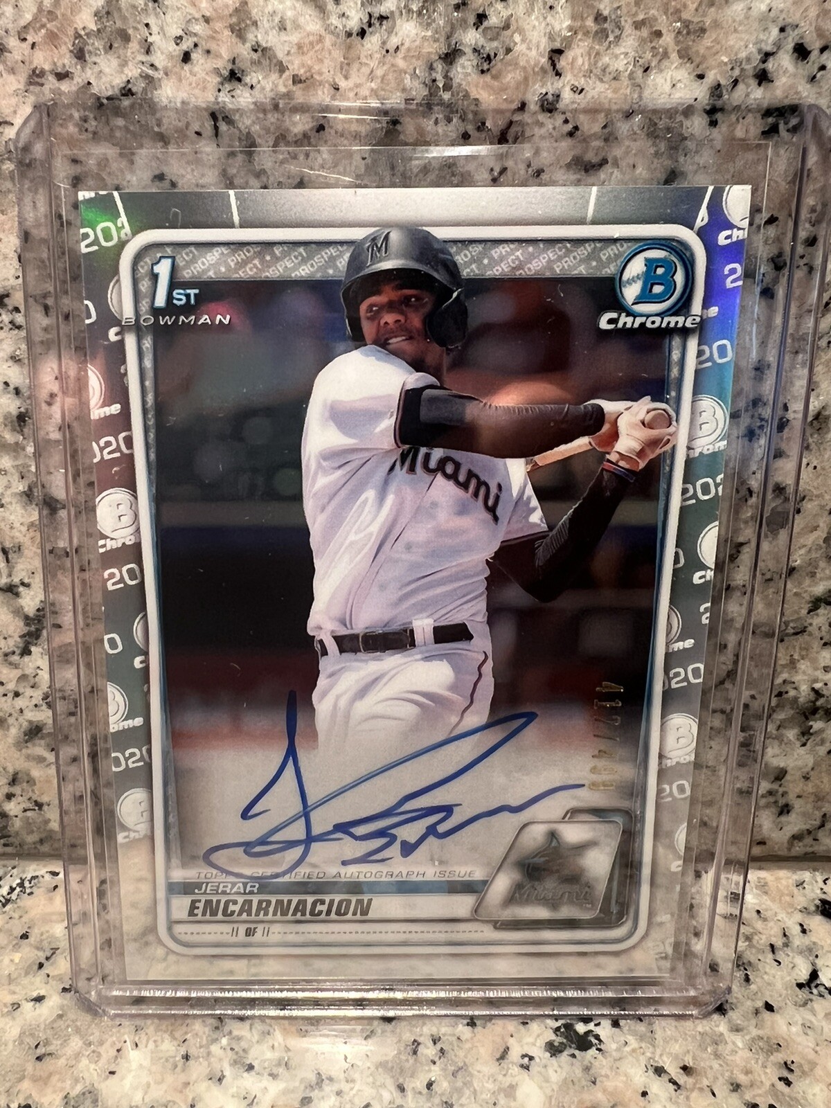 2020 1st Bowman Chrome Refractor Jerar Encarnacion Auto #412/499