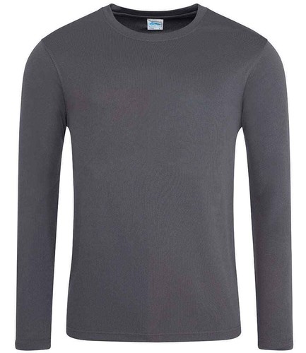 Camiseta deportiva fresca de poliéster transpirable de manga larga para hombre - Imagen 4 de 13