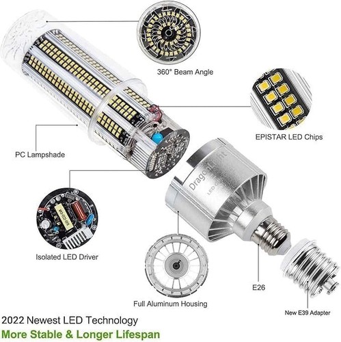 100W Commercial Grade Corn LED Light Bulb800 Watt Equivalent E26/E39 Large Mo... - Picture 3 of 13