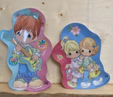 Lot Of 2 Shaped Precious Moments Gibson Melamine Plates Toddler Child