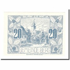 [#664649] Banknote, Austria, Berg O.Ö. Gemeinde, 20 Heller, Texte, 1920, 1920-06