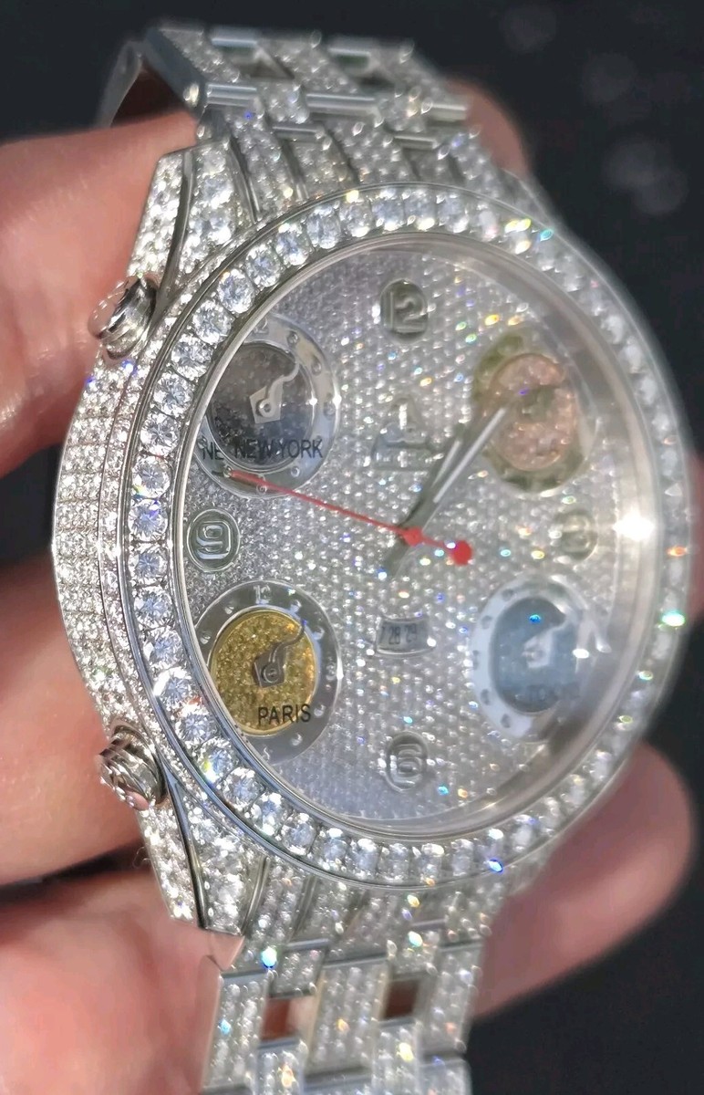 Jacob & Co Five Time Zone 47mm aprx. 20ct VS DIAMOND BAND Jacob & Co Five Time Zone 47mm aprx. 20ct VS DIAMOND BAND