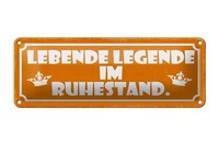 Blechschild Spruch 27X10 Cm Lebende Legende Im Ruhestand Deko Schild Tin Sign