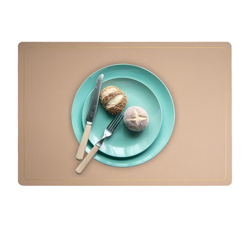 4 Pcs Retro Rectangle Leather Heat Resistance Table Dining Placemat Mat Coaster - Picture 44 of 50