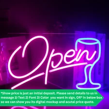 Personalized Custom Neon Signs Lights Bedroom Happy Birthday Open Wedding Decor