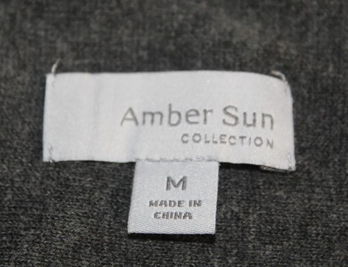 Amber Sun Womens Medium Purple Gray Layered Look Open Front Cardigan Sweater - Picture 3 of 5