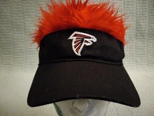 Men's Adj Strapback NFL Flair Hair Atlanta Falcons Embroidered Logo Visor Cap