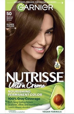 Garnier Nutrisse Ultra Crème Permanent Hair Dye Medium Brown Vegan 5 Fruit Oils