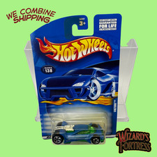 2001 Hot Wheels Collector No 138 VULTURE Blue Transparent Green Base w/5 Spoke