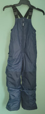 BOYS GIRLS LANDS END BLUE GROW-A-LONGS SNOW PANT OVERALL SUSPENDER BIBS XS 4 5