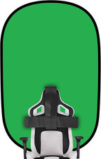 Green Screen Backdrop, 58In Portable Green Screen Chair with Stand Double Sided