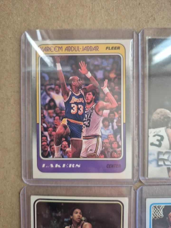 Lote de 10 cartas de los grandes de la NBA de 1973-1993 Kareem Abdul Jabbar, Malone, Hayes, King Mchale Foto 2 de 4