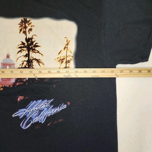 Camicia Eagles Hotel California Tour 2015 taglia large nera grafica fronte e retro - Foto 7 di 8