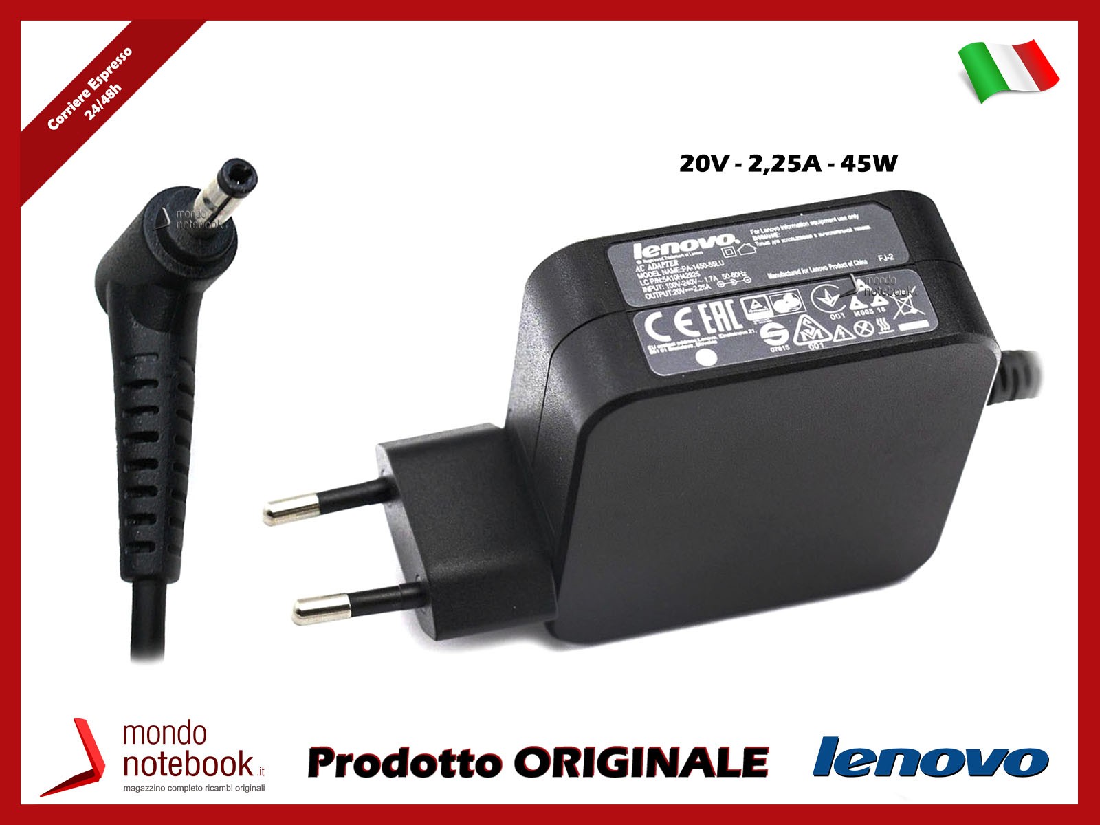 Original LENOVO 45W 20V 2,25A Laptop-Netzteil Schwarz 4,0x1,7mm 5A10H42919 Neu - Bild 18